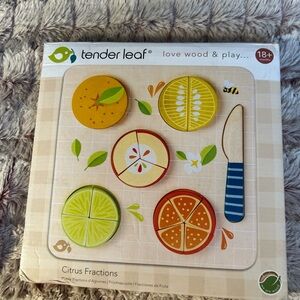 New Tender Leaf Love, Wood & Play Citrus Fractions Cutting Board